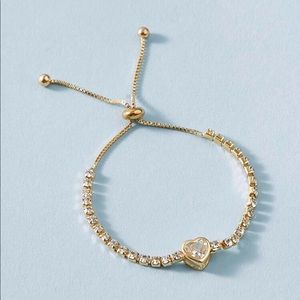 Available ❤️Rhinestone Engraved Heart Bracelet 1pc